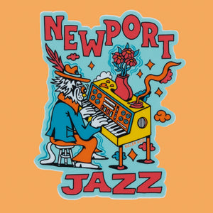 Newport Jazz Keys Cat Sticker - Killer Acid
