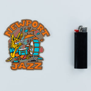 Newport Jazz Drums Cat Sticker - Killer Acid