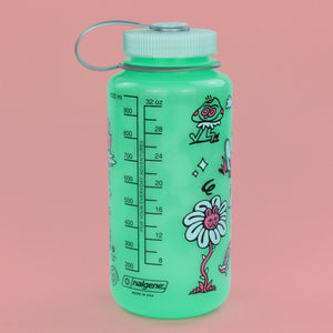Floral Cat Water Bottle - Accessories