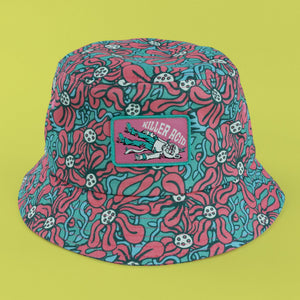 Killer Acid Melted Florals Bucket Hat front product view