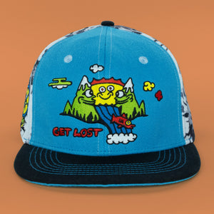 Get Lost Blue Tie-Dye Snapback Hat