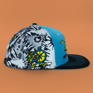 Get Lost Blue Tie-Dye Snapback Hat