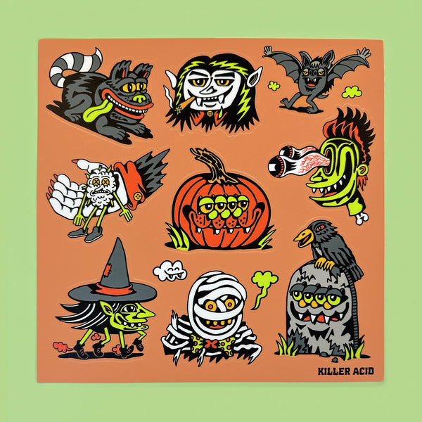 Halloween Sticker Sheet - Stickers - killeracid.com