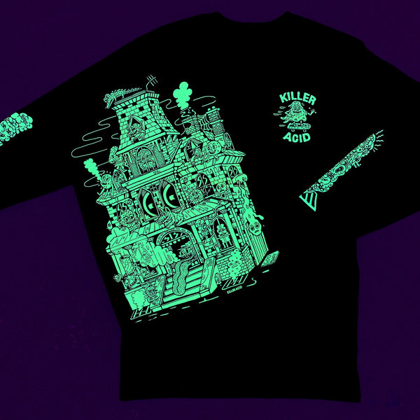 Haunted House Glow in the Dark Long Sleeve - Long Sleeves - killeracid.com