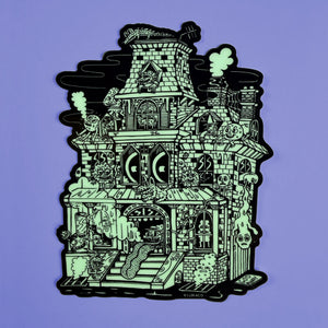 Haunted House Glow in the Dark Sticker - Stickers - killeracid.com
