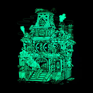 Haunted House Glow in the Dark Sticker - Stickers