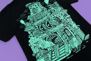 Haunted House Glow in the Dark T-Shirt - T-Shirts - killeracid.com