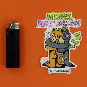 Hugs Not Drugs Sticker - Stickers - killeracid.com