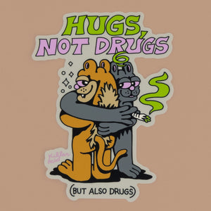 Hugs Not Drugs Sticker - Stickers - killeracid.com