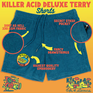 Killer Acid Blue Terry Shorts - Shorts - killeracid.com