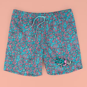 Killer Acid Melted Florals Shorts front product view