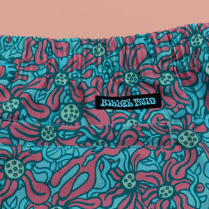 Melted Florals Shorts back view