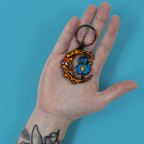 Moon Cat Keychain - Key Chains - killeracid.com