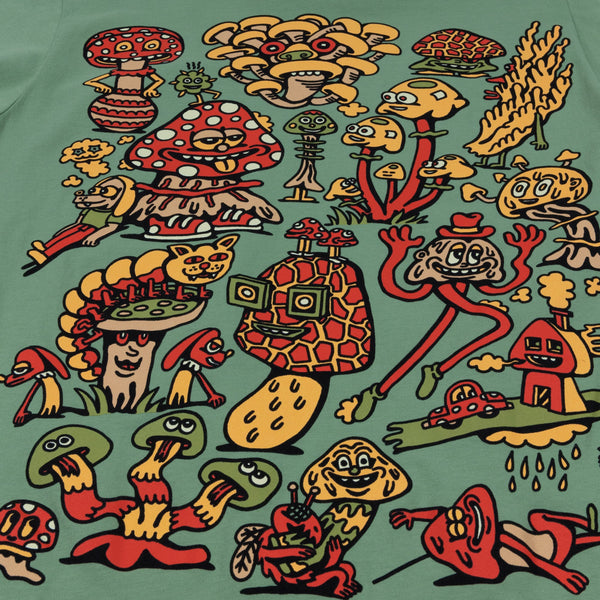 Mushroom Friends Camp Green T - Shirt - T - Shirts - killeracid.com