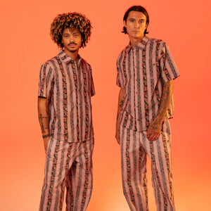 Mushroom Stripes Button Up - Button Ups