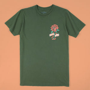 Nature is Weird Green T-Shirt back view