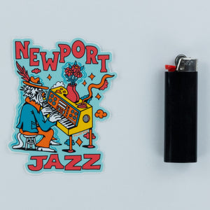 Newport Jazz Keys Cat Sticker