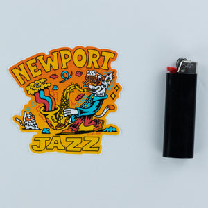 Newport Jazz Sax Cat Sticker