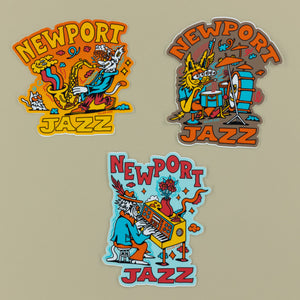 Newport Jazz Keys Cat Sticker