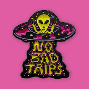 No Bad Trips Enamel Pin - Pins - killeracid.com