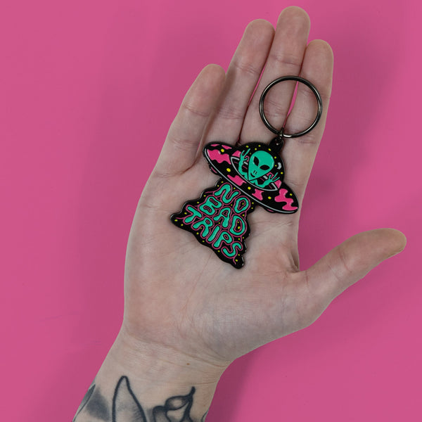 No Bad Trips Keychain - Key Chains - killeracid.com