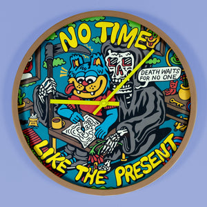 No Time Like the Present Clock - killeracid.com