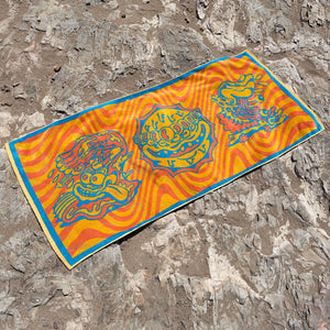 Orange Sunshine Deluxe Beach Towel - Beach Towel - killeracid.com