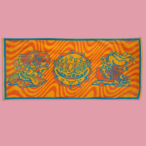 Orange Sunshine Deluxe Beach Towel - Beach Towel - killeracid.com