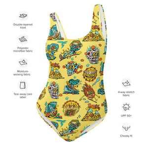 Orange Sunshine One - Piece Swimsuit - Swimwear