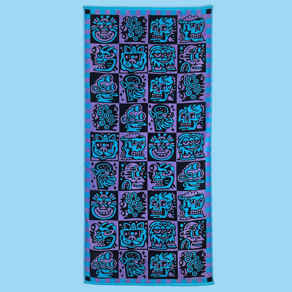 Purple Heads Deluxe Beach Towel - Beach Towel - killeracid.com