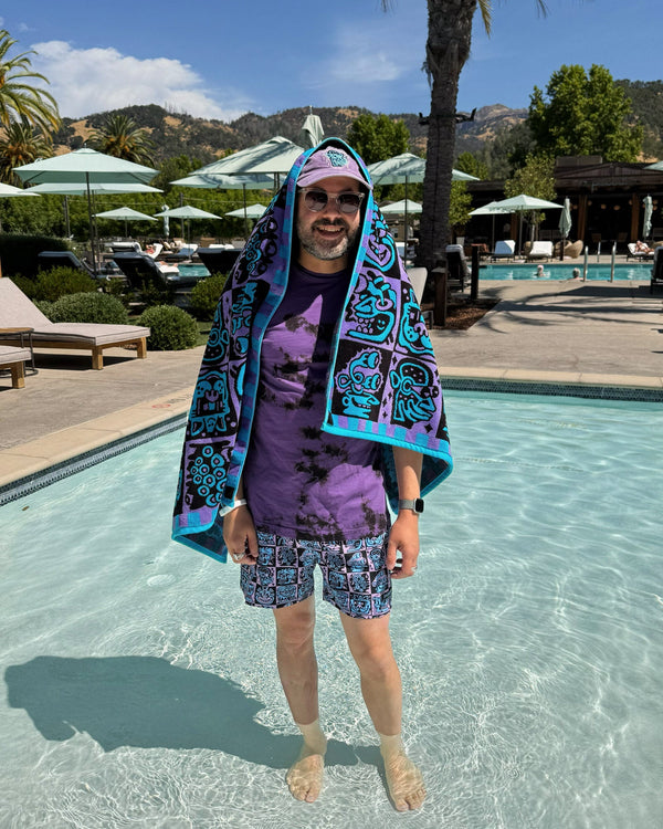 Purple Heads Deluxe Beach Towel - Beach Towel - killeracid.com