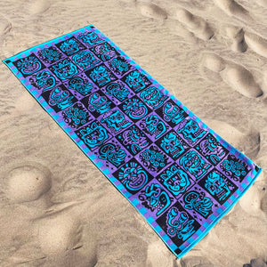 Purple Heads Deluxe Beach Towel - Beach Towel - killeracid.com