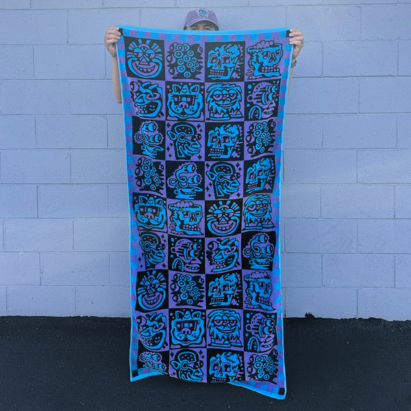 Purple Heads Deluxe Beach Towel - Beach Towel - killeracid.com