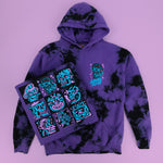Killer Acid Purple Heads Pullover Hoodie front product view