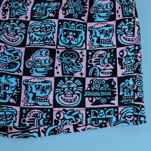 Back view of swim trunks