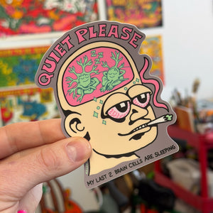 Quiet Please Sticker - Stickers