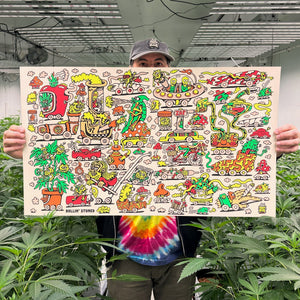 Rollin' Stoned 6 Color Screen Print - Posters & Prints