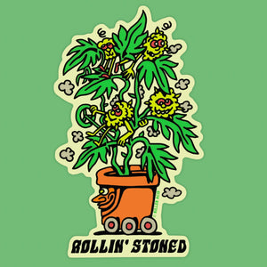 Rollin Stoned Potted Plant Sticker - Stickers - killeracid.com