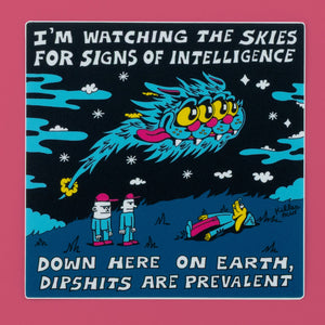 Signs of Intellegence Sticker - Stickers