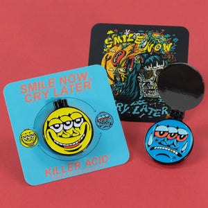 Smile Now Cry Later Enamel Pin - Pins - killeracid.com