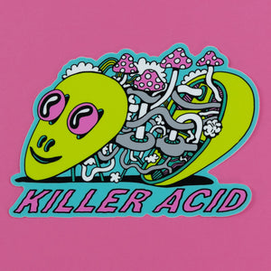 Space Alien Logo Sticker - Stickers