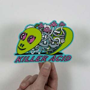 Space Alien Logo Sticker - Stickers