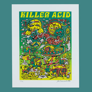 Spaced Out Blotter Art Print - Posters & Prints - killeracid.com
