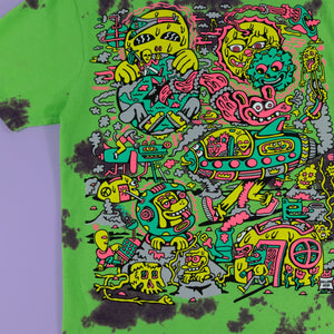 Spaced Out Deluxe Crystal Wash T-Shirt - T-Shirts - killeracid.com