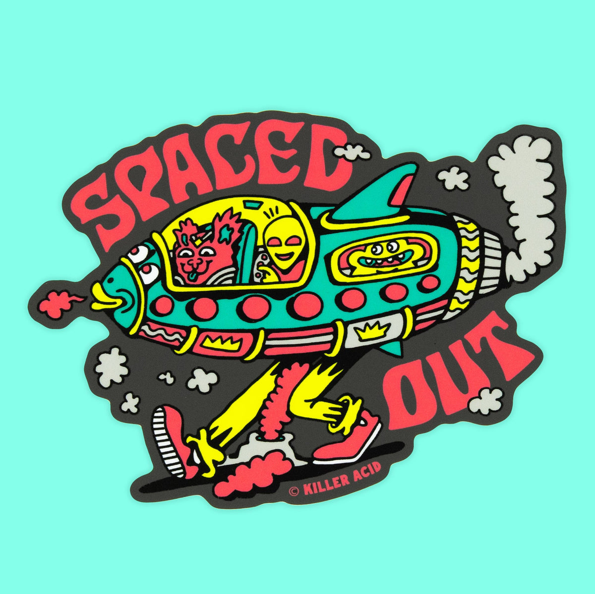 Spaced Out Sticker – Killer Acid