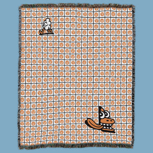 Full blanket flat lay showing tabs pattern