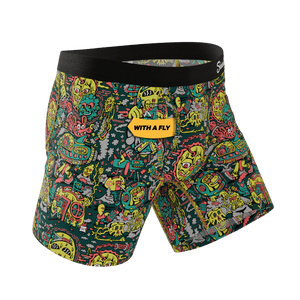 The Spaced Out | Shinesty X Killer Acid Ball Hammock® Pouch Underwear With Fly - Boxers - Fly