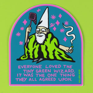 Tiny Green Wizard Sticker - Stickers - killeracid.com