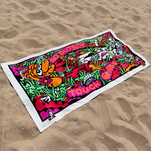 Touch Grass Beach Towel - Beach Towel - killeracid.com