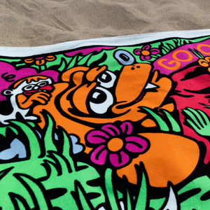 Touch Grass Beach Towel - Beach Towel
